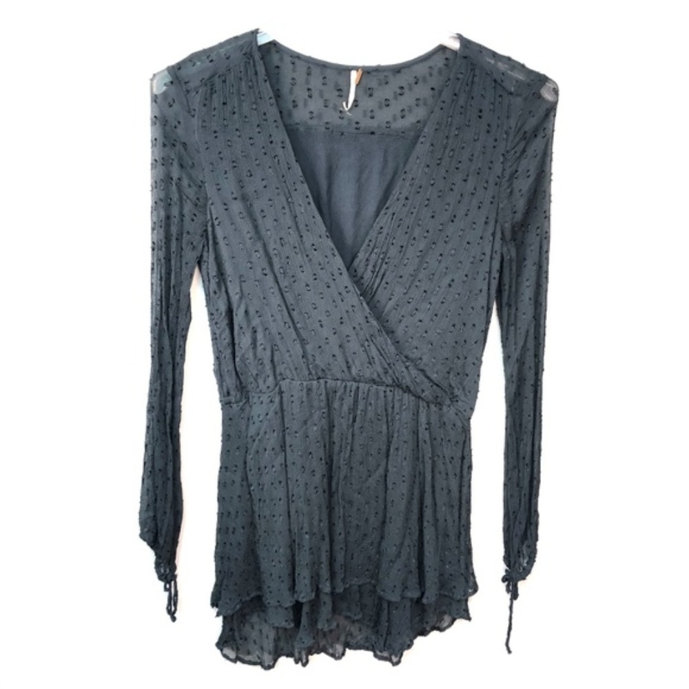 Free People Daliah Mini Dress Green Long sleeve - Picture 3 of 8